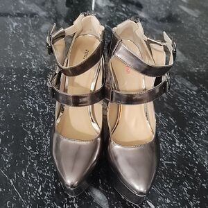 BRAND NEW JUSTBAF HIGH HEEL STILETTOS DOUBLE ADJUSTABLE BUCKLE ANKLE STRAP PUMP